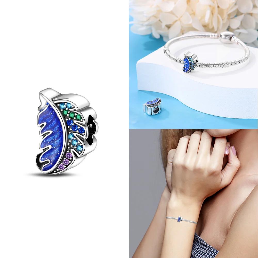 Original Charms Copper Luminous Alarm Clock Perfume Bottle Leaf Spider Beads Fit Bracelet Jewelry Women Diy Gift
