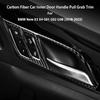 4Pcs Carbon Fiber Auto Innen Tür Griff Pull Greifen Trim Auto Styling Für BMW X3 X4 G01 G02 G08 2018-2022 auto