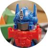 BRICK MAN Válečník z cihel Konvoj Stavebnice BRICKMAN Transform Robot Optimus Mini Akční figurka Hračky