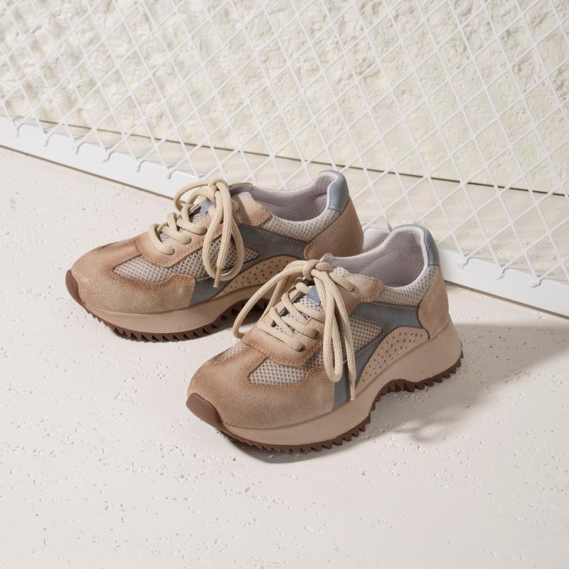 Spring leather women's comfortable and versatile fashion platform casual shoes women