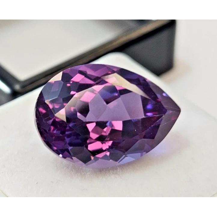 Beautiful Color Change Alexandrite Pear Cut 11-12 Ct Certified Loose Gemstone