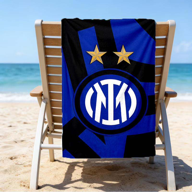 Proof Beach Towel with a Inter Milan Logo1 Pattern - Soft,absorbent,quick-drying,machine Washable - Perfect for Swimming,camping,bathing