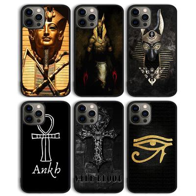 Anubis Ankh Pharaoh Phone Case Back Cover for iPhone 17 Air 16 15 14 13 11 12 Pro Max Plus Shell Coque