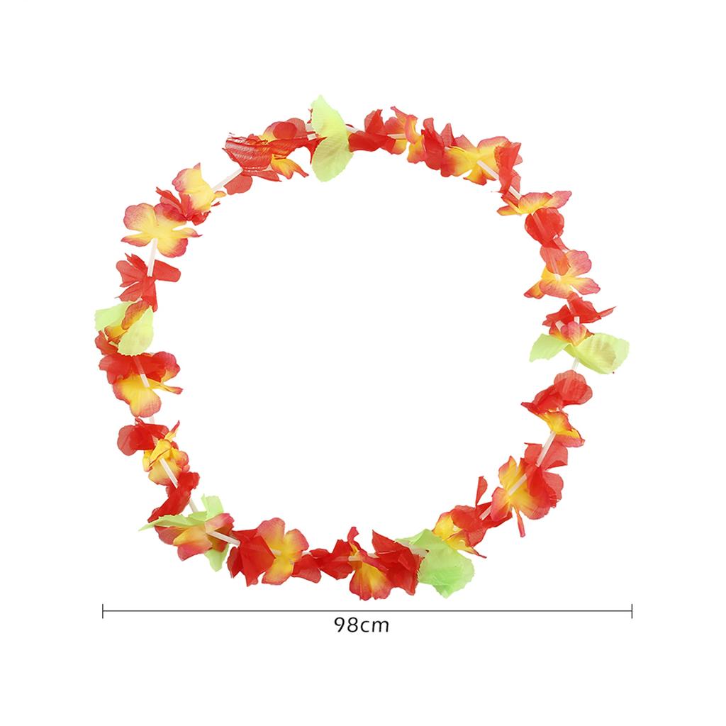 50Pcs Hawaiian Party Flower Garlands Color Garland Necklace Tropical Beach Party Decoration Props