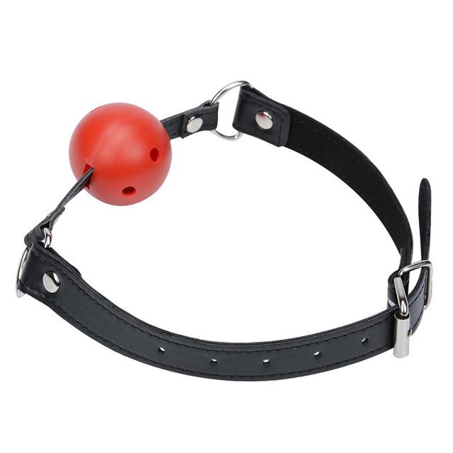 Female Blowjob Toy Sex Slave Silicone Gag Ball BDSM Bondage Restraints Open Mouth Breathable Sex Ball Harness Strap for Women
