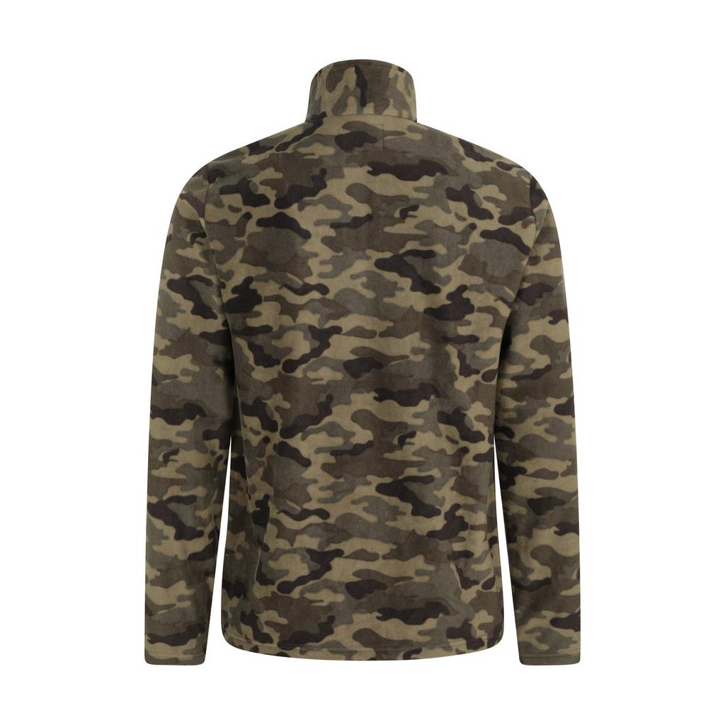 Mountain Warehouse Men's Camber II Camo Half Zip Fleece Top