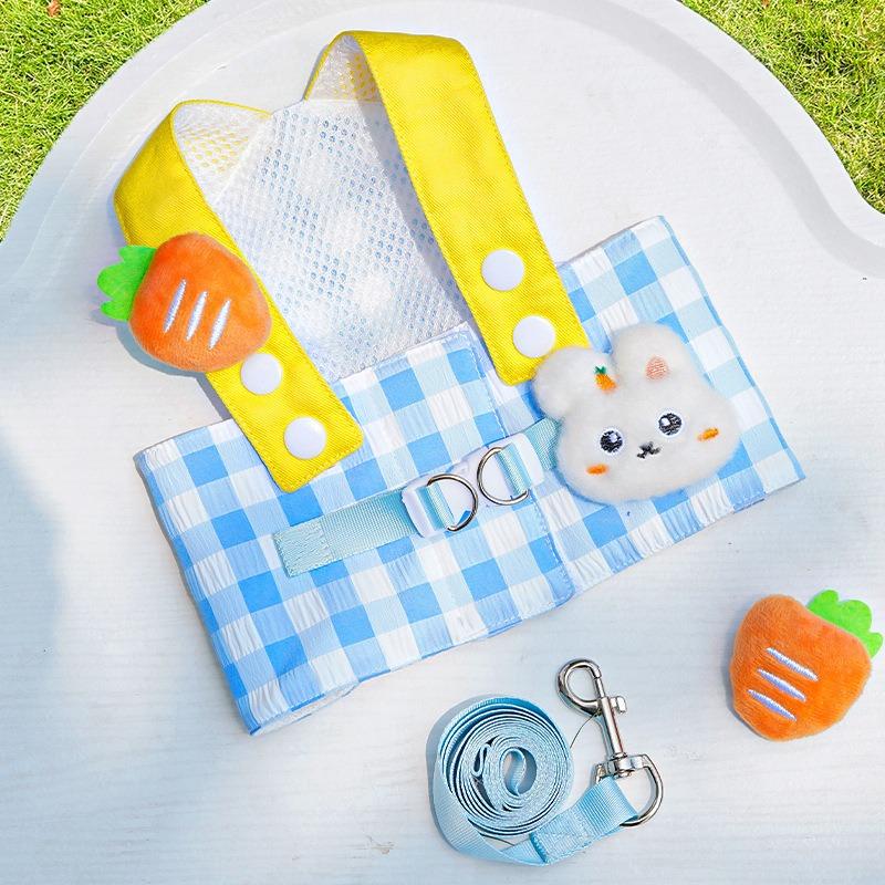 Dog Four-season Pet Chest and Shoulder Straps, Leash Sets, Dog and Cat Pet Clothes, Dog Supplies, Outdoor Compartments