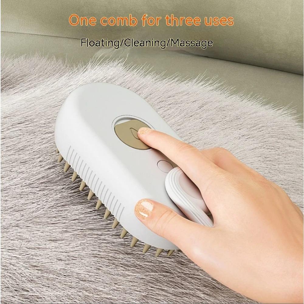 1PC New Pet Spray Comb for Cats and Dogs Pet Electric Spray Hair Removal Comb One Key Spray Anti-Flying Massage Brush, Clean Massage