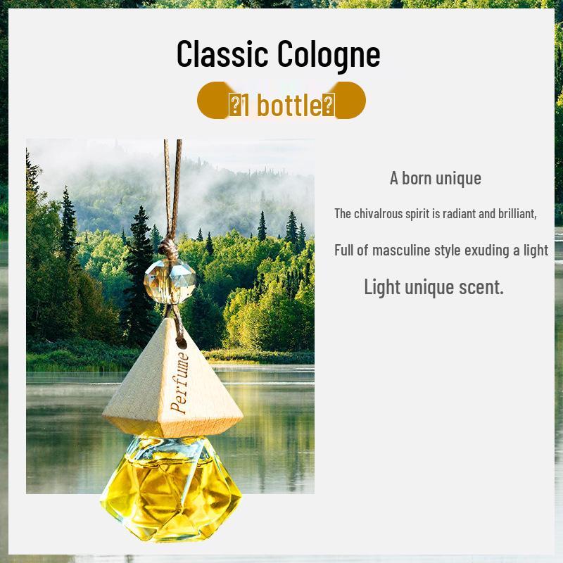 Car Aromatherapy Pendant: Glass Odor Remover for Men & Women's Fragrance