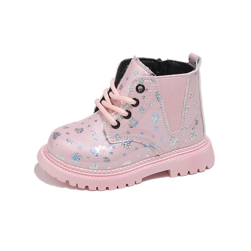 Stivaletti alla Caviglia da Ragazza Stile Principessa Stivali alla Moda per Bambini Cerniera Laterale 2025 Nuovissimi Stivaletti Corti per Bambini Dolci Eleganti in Pelle PU