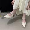Fashion Wedges Woman Slippers Crystal Elegant Shoes Mid Heels Slingback Pumps Fashion Women Mules Shoes 2025 Summer Dress Mujer Zapatos