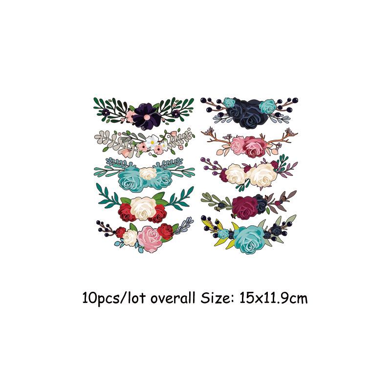 New Full-Page Flower & Butterfly Heat Transfer Sticker