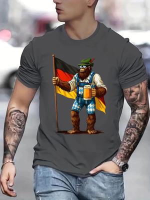 Deutsches Bigfoot Sasquatch Bier Lederhose Lustiges Oktoberfest Unisex T-Shirt