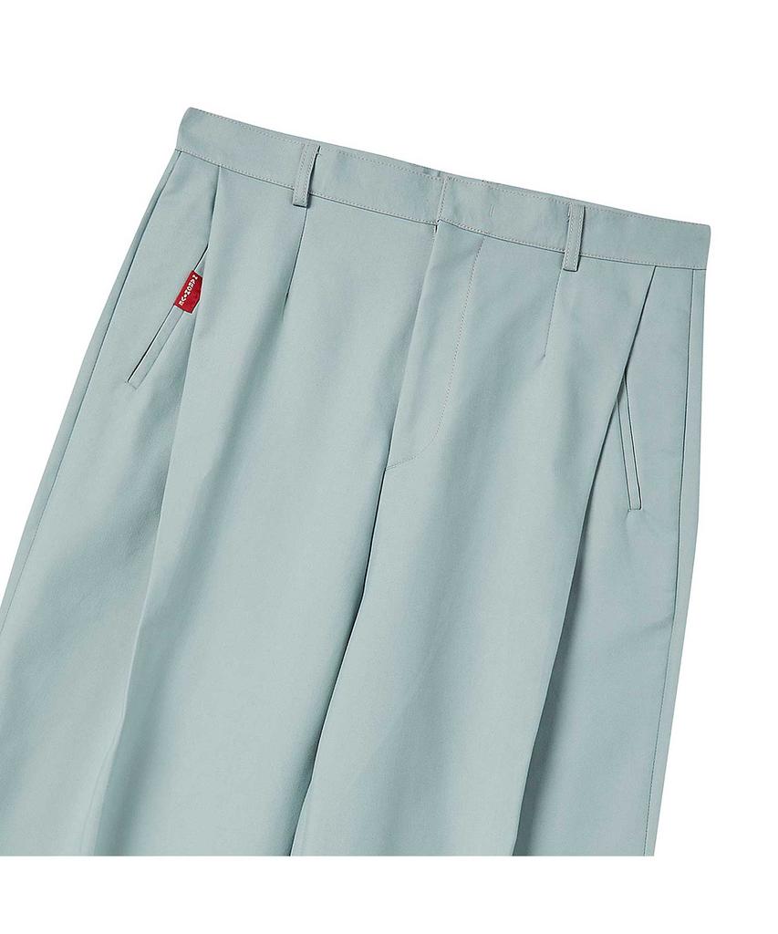 BEYOND CLOSET [Collection Line] Archive Double Face Fabric Stitch Detail Cotton Pants Sky Blue