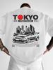Summer Tokyo Street Racing Print 100 Cotton Trendy Personality Men Women Tshirt Daily Outdoor Sports Party Casual Shortsleeve