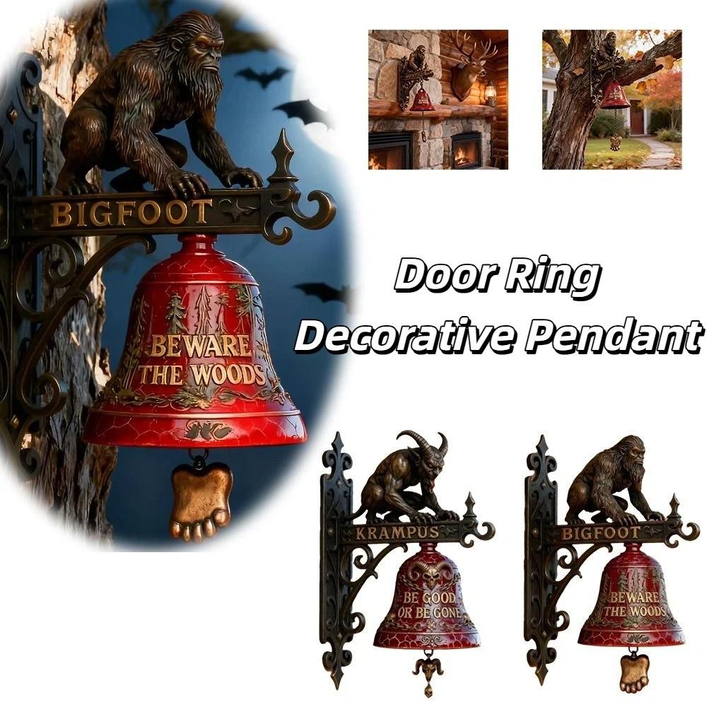 Resin Material Krampus Decorative Ornament Resin Decorative Hanging Bells Halloween Decoration
