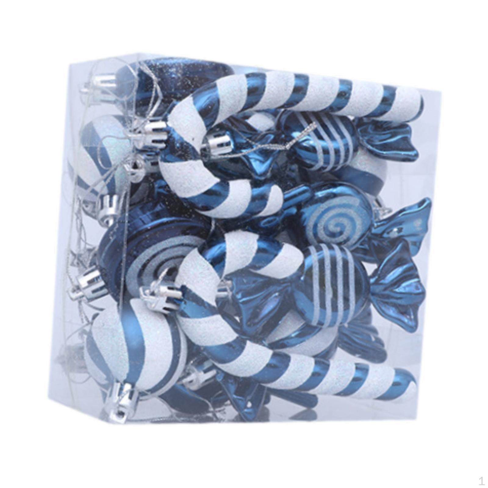 

18 штук Рождественские шары украшения Леденец Яркие Продуманные подарки Милые украшения для елки синий