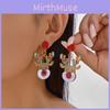 Boucles d'oreilles acryliques série Noël avec Père Noël, Rudolph et guirlandes lumineuses de Noël pour une mode de fête