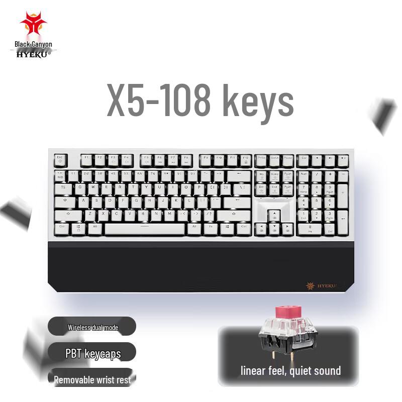 

Hyeku X5 Dual-Mode Mechanical Keyboard 108-key