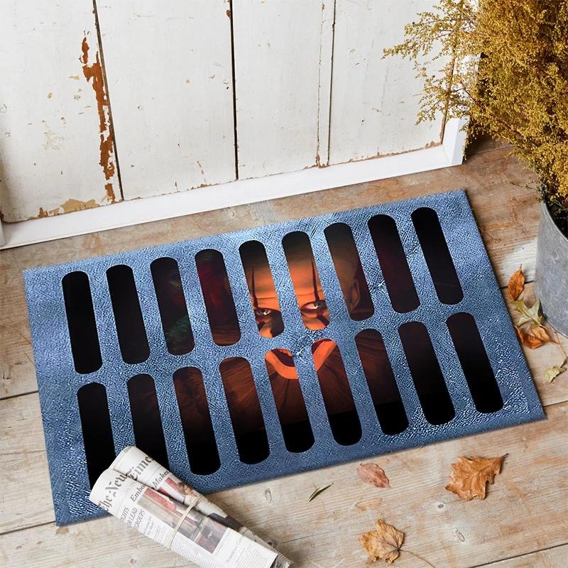 Christmas Non-slip Floor Mat Bathroom Living Room Absorbent Carpet Indoor Kitchen Doormat Shoe Mat Christmas Home Decorations