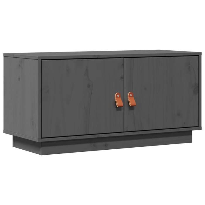 VidaXL Meuble TV Gris 80x34x40 cm Bois de pin massif 818232