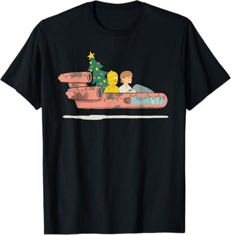 Star Wars Holiday Luke C3PO TShirt Unisex S