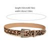 Gothic Y2K Leopard Print Belt PU Personality Carved Buckle Belt Jeans Decoration Vintage Suede Waistband Spicy Girl