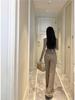 Irregular Slim Fit V-neck Top & Micro Flare Wide Leg Pants Set for Women - Autumn Collection 2026
