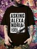 Asking Alexandria Band Graphic T-shirt - Black Rock Tee with Asking Alexandria Text
