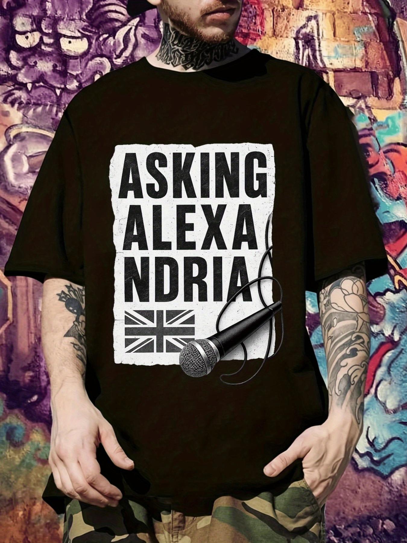 Asking Alexandria Band Graphic T-shirt - Black Rock Tee with Asking Alexandria Text XXXL