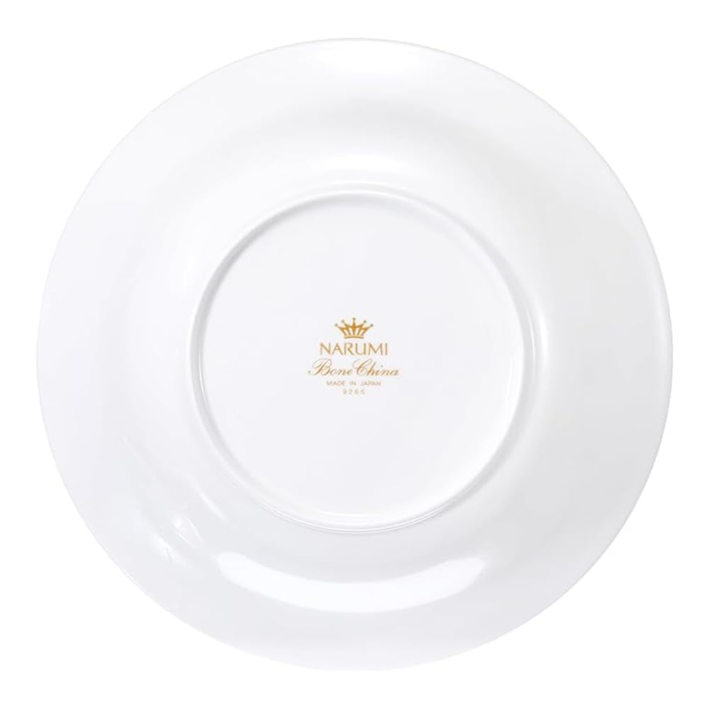 NARUMI Royal Court Plate, 24cm, White, Simple Design, Perfect for Pasta or Curry, Deep, Microwaveable, Dishwasher Safe, Made In Japan, 9265-1024