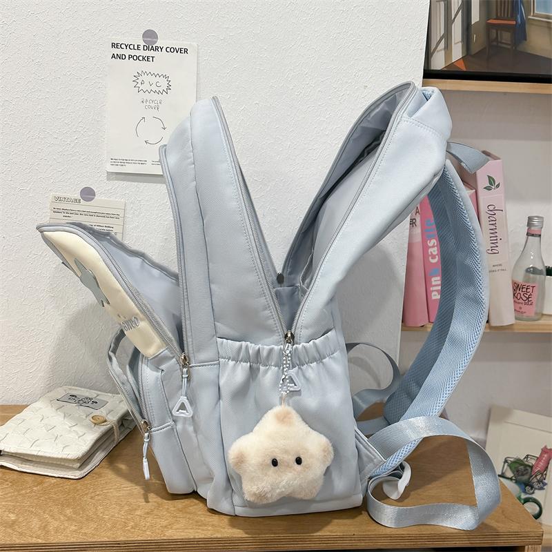 Cute Star Design Backpack for Women and Girls – Lightweight School Bag with Front Pocket, Mesh Compartment – Perfect for Daily Use, College, or Travel