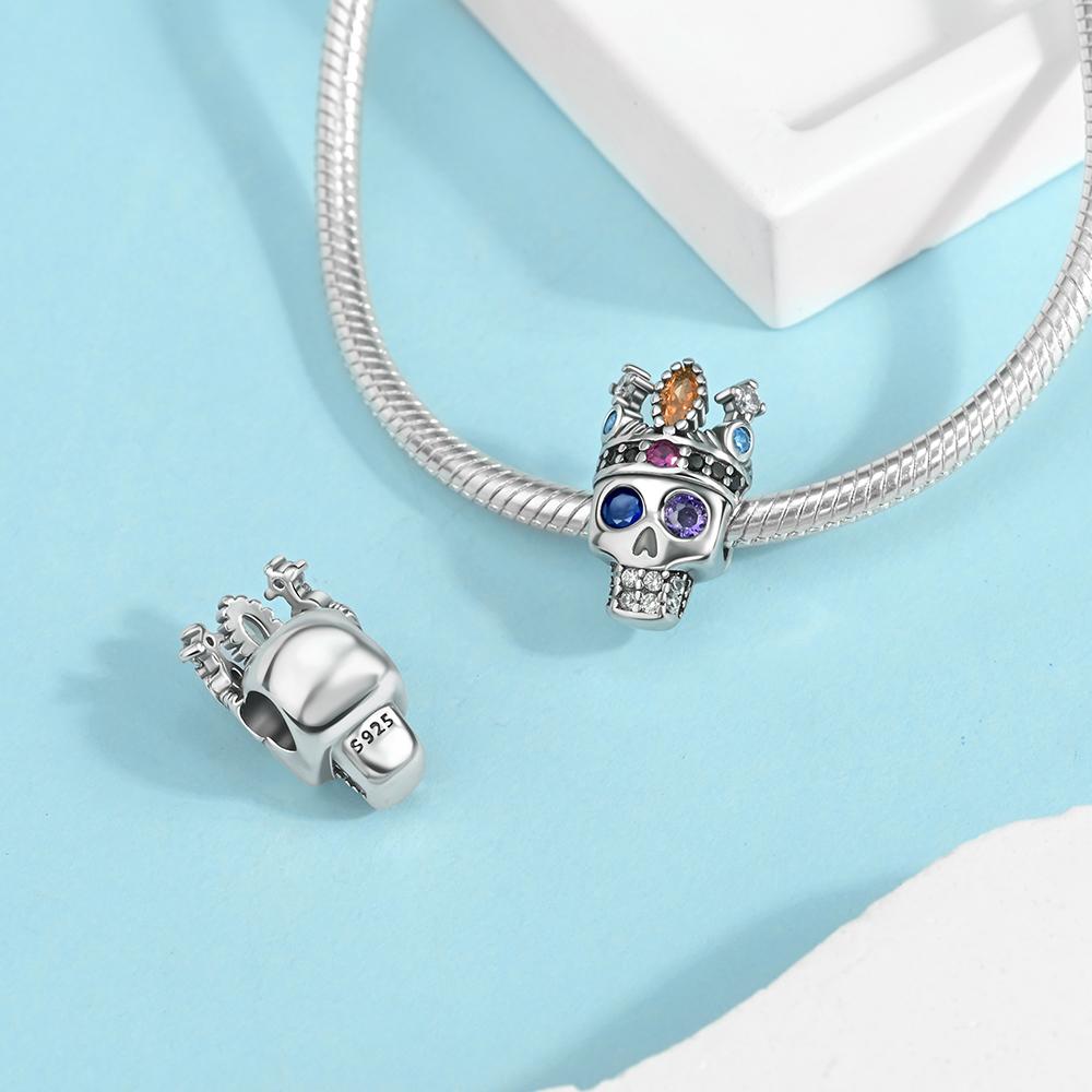Gothic Charms Copper Halloween Nightmare Skull Skeleton Voodoo Doll Beads Fit Bracelet Necklace Diy Jewelry