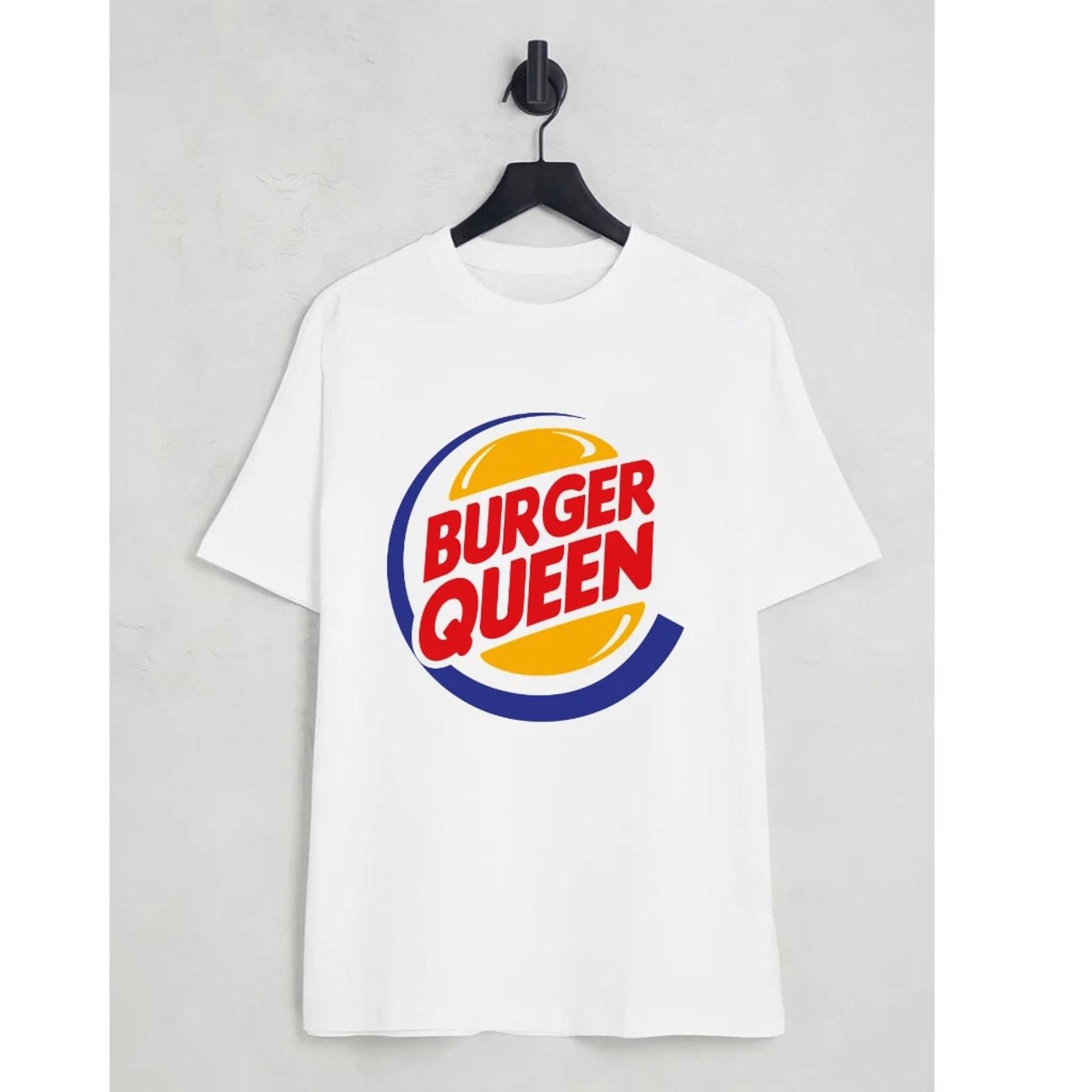 Burger Queen Funny Retro Graphic T-Shirt M