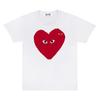 Unisex Crew Neck Short Sleeve Loose Fit Casual T-Shirt Colorful Heart Digital Print Basic Top