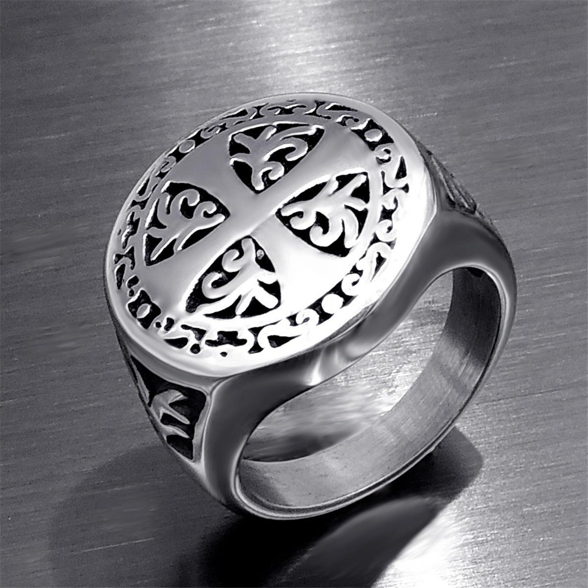 

Cross Ring European and American Believer Missionary Ring Men s Ring 13