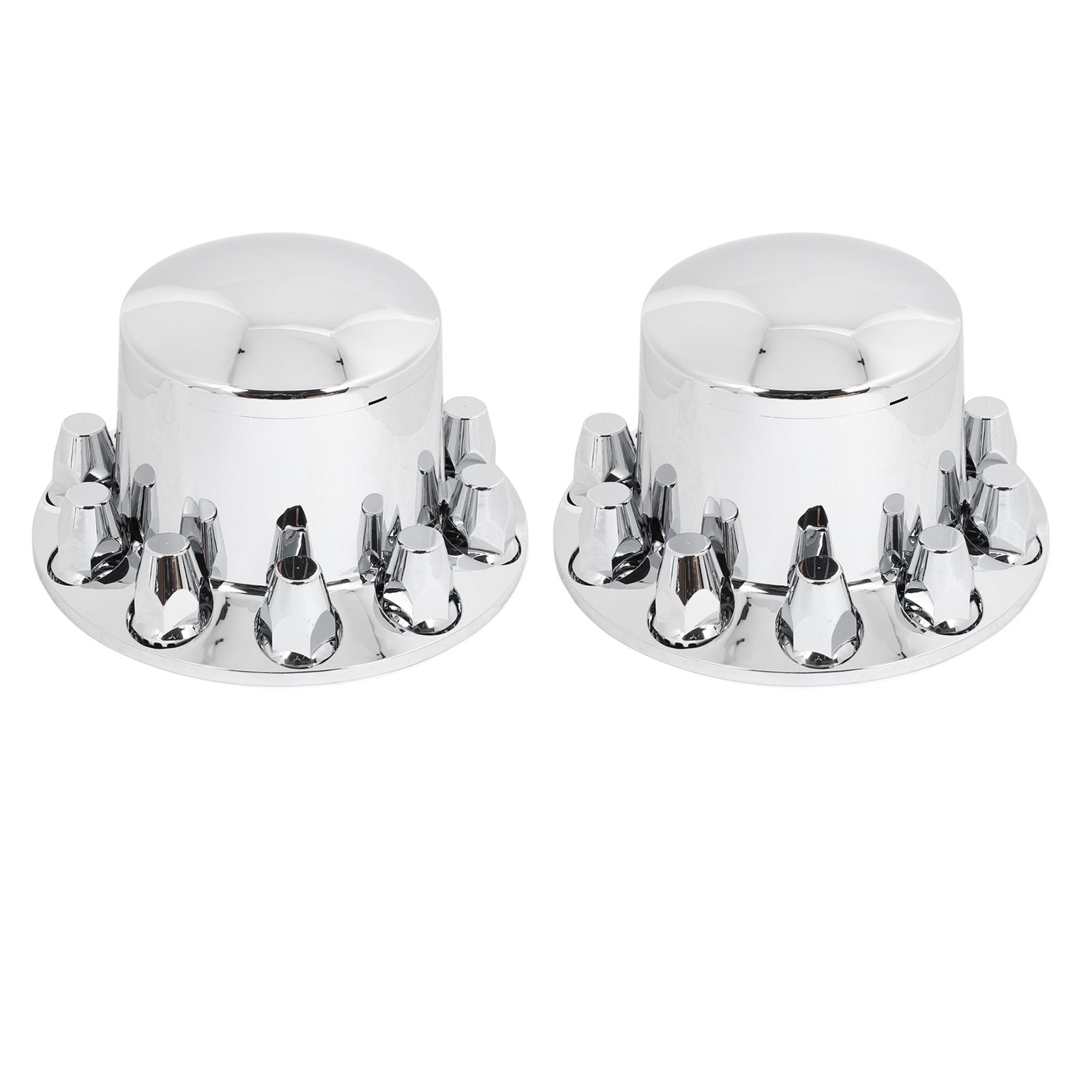 

2PCS Rear Wheel Axle Covers Kit Chrome Plated Prevent Rust for Most Trucks Trailers Vehicles with 33mm Flange Lug Nuts