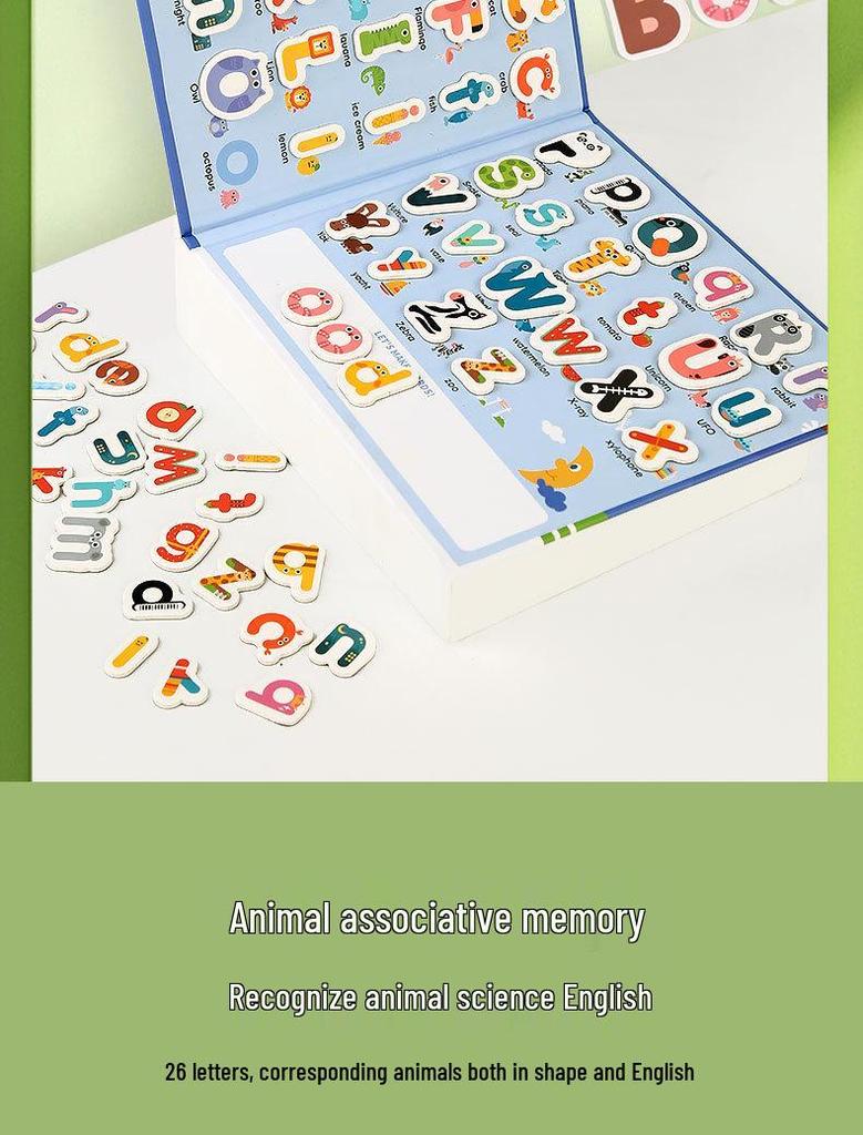 Magnetic Phonics Toy: 26 Uppercase & Lowercase Letter Cards for Kids' Early Learning & Word Practice