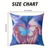 Butterfly In Palms Square Jacquard Pillow Cover for Sofa Office Waist Cushion Cover Home Decorative Pillowcase