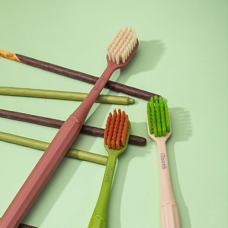 Adult Soft Bristle Toothbrush 3-Pack with Silver Ion Antibacterial Wide Head