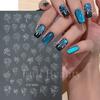 Nail Art Stickers, Japanese Romantic Laser Magic Gold And Silver Fireworks Bloom Adhesive Nail Stickers