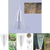 Conical Ground Insert Rain Gauge Transparent White Color Outdoor Gardening Tool