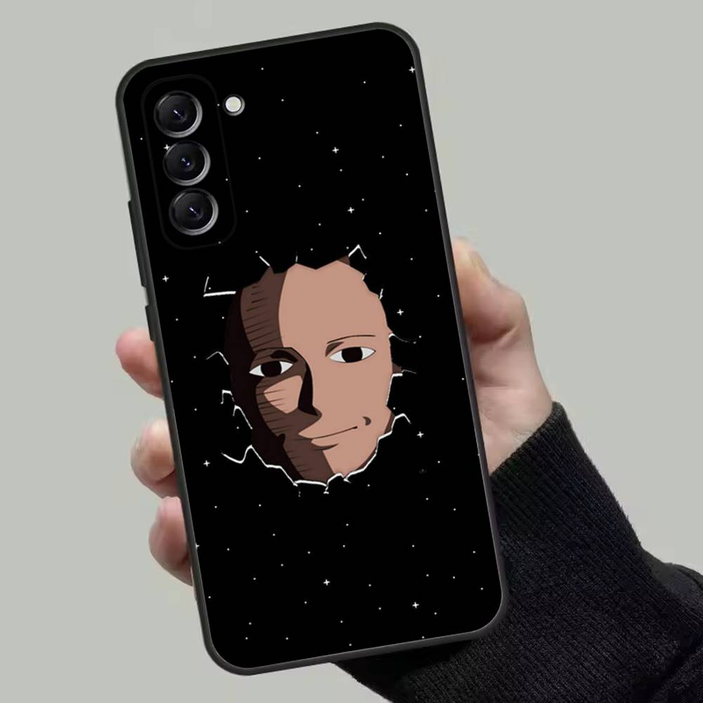 One P-Punch Man Saitama Phone Case For Samsung Galaxy A13,A21s,A22,A31,A32,A52,A53,A71,A80,Soft Black Shell