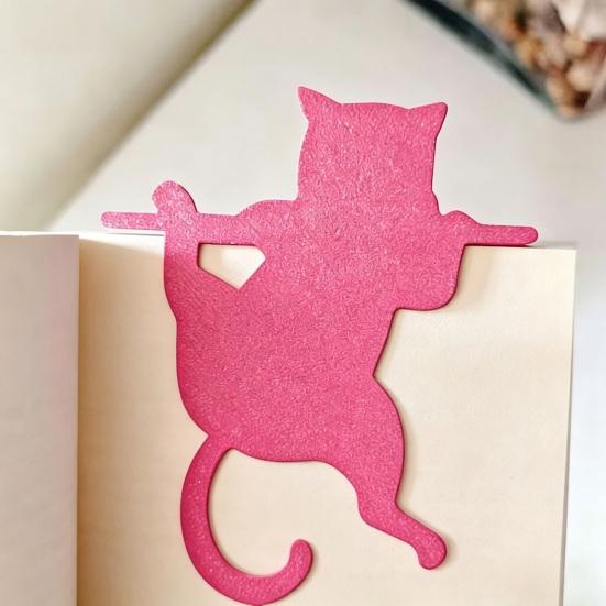 Practical Gifts for Avid Readers 3PCS Cartoon Cat Bookmark, Durable PET Cute Page Marker, Decorative Table Ornaments Home 3D Printing Lightweight