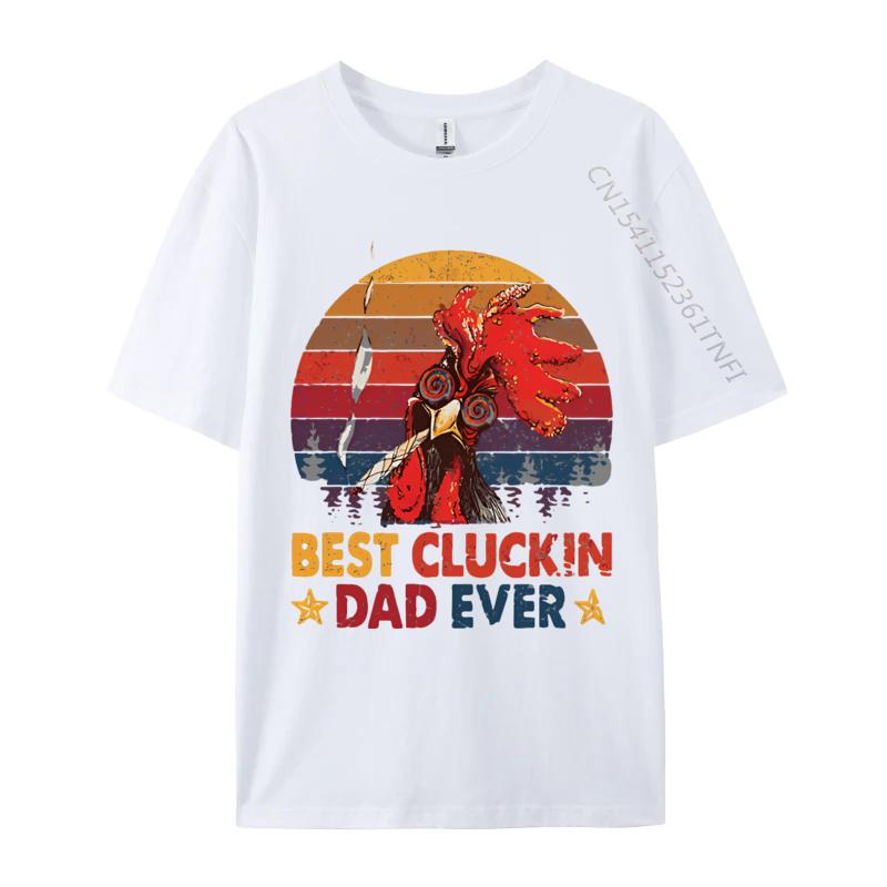 

Chicken Dad Farm Best Cluckin Dad Ever T Shirts Family Cotton Boy Tops T Shirt High Street Grey Shirt Graphic Tee S