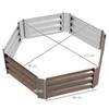 Raised garden bed. Herb garden. Weatherproof. Open bottom. 113 x 98 x 30 cm. Dark brown