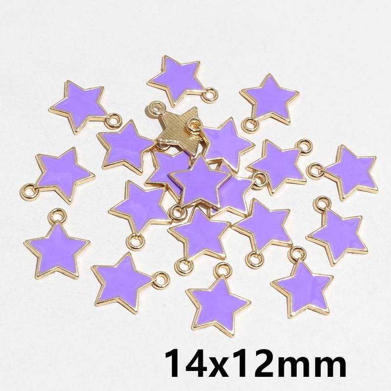 50pcs Bow Butterfly Star Charms Pendant Enamel Metal for Earrings Necklace Bracelet DIY Jewelry Making Accessories Findings
