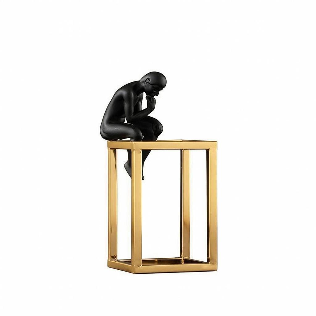 Thinker Figurine Elegant Decor Introspective for Study