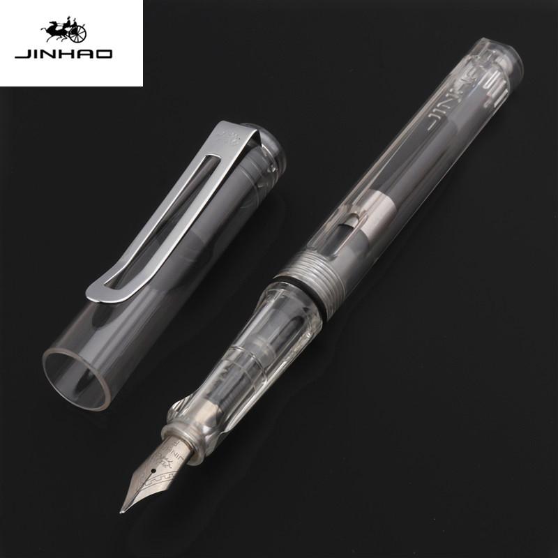 New Jinhao Transparent Colour Business Office Fountain Pen Student School Stationery Supplies