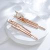 Luxury Long Tassel Dangle Earrings For Women Fashion Unique  Rose Gold Color Natural Zircon Party Fine Daily Jewelry
